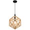 Cwi Lighting Lante 1 Light Pendant With Black & Wood Finish 9945P13-1-101 - alternate 1